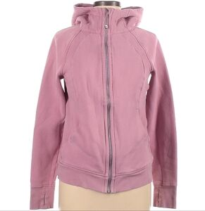 Lululemon Scuba Hoodie Womens Size 10 Pink Full Zip Oversized Workout Athleisure